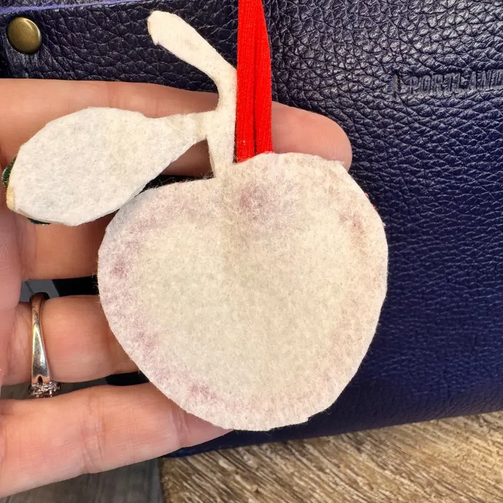 Apple Bag Charm Red Apple Fruit Purse Charm NEW FAST SHIP Beaded Charms